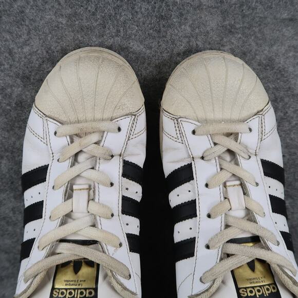 Adidas Shoes Mens 5.5 Sneakers Superstar Casual Trainers Athletic Lace Up White - Picture 9 of 12